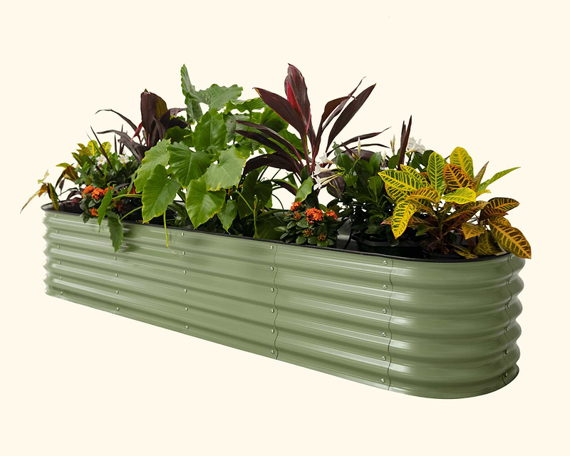 indoor planting beds 17" Tall 9 in 1 Modular Metal Raised Garden Bed