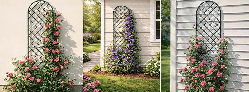 garden trellis for climbing plants Mounted Wall Trellis | Vertical Garden for Fences & Walls