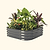 Vego Garden | 11" Tall 4 In 1 Modular Metal Raised Garden Bed Kit Modern Gray