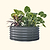 17" Tall 42" Round Modular Metal Raised Garden Bed Kit | Vego Garden | Modern Gray