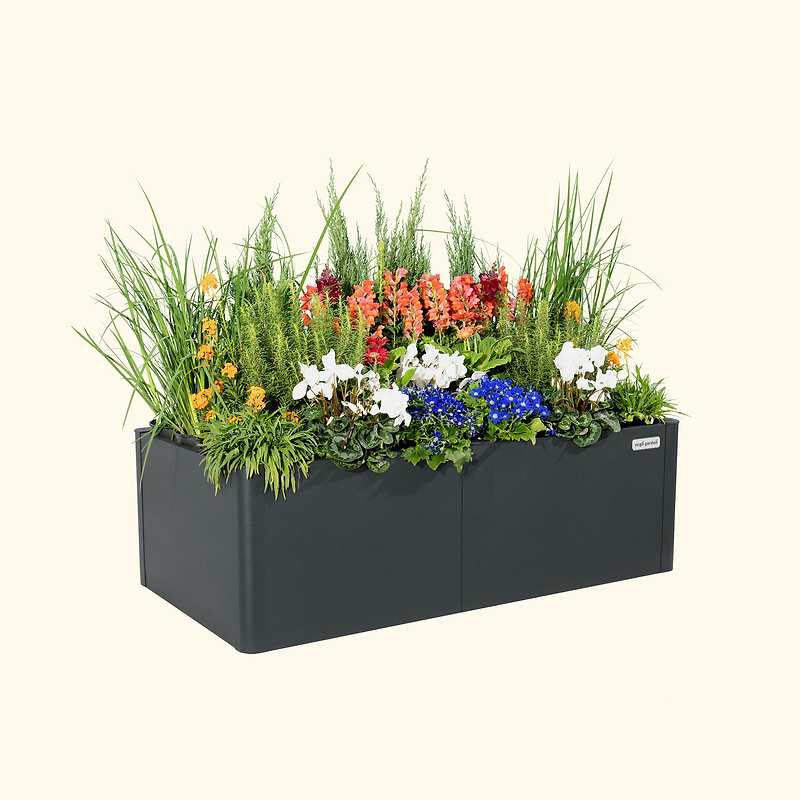 17" Tall 27" x 53" Modern Metal Raised Garden Bed |Vego Garden|Midnight Blue