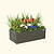 17" Tall 27" x 53" Modern Metal Raised Garden Bed |Vego Garden|Urban Charcoal
