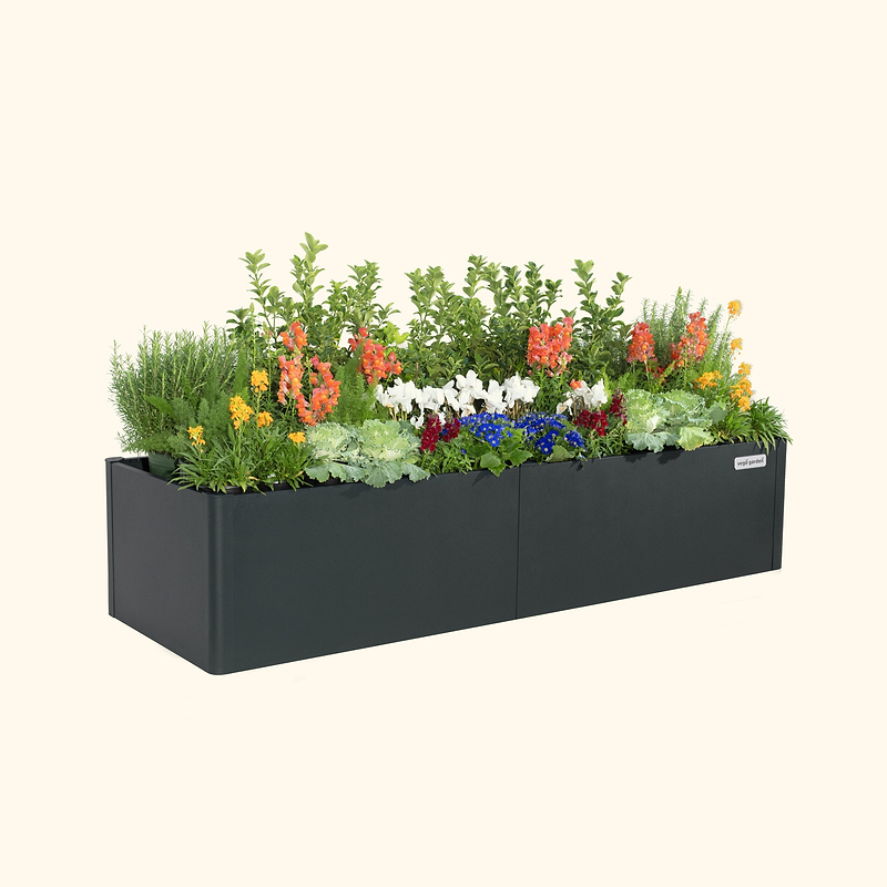 17" Tall 27" x 83" Modern Metal Raised Garden Bed |Vego Garden|Midnight Blue