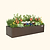 17" Tall 27" x 83" Modern Metal Raised Garden Bed |Vego Garden|Umber Brown