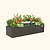 17" Tall 27" x 83" Modern Metal Raised Garden Bed |Vego Garden|Urban Charcoal