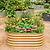 Vego Garden | 17" Tall 4 In 1 Modular Metal Raised Garden Bed Kit Sunlit Oak