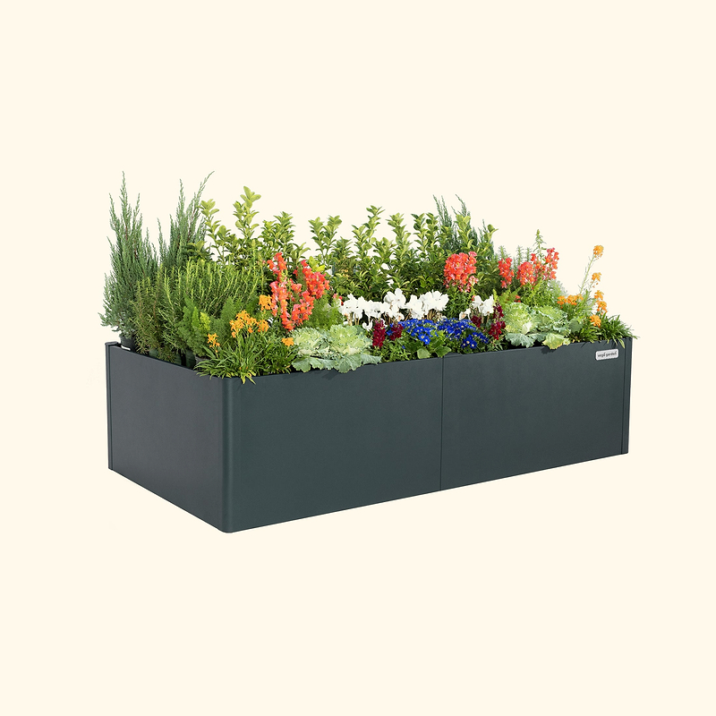 17" Tall 42" x 83" Modern Metal Raised Garden Bed |Vego Garden|Midnight Blue