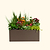 17" Tall 42" x 83" Modern Metal Raised Garden Bed |Vego Garden|Umber Brown
