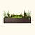 17" Tall 42" x 83" Modern Metal Raised Garden Bed |Vego Garden|Umber Brown