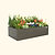 17" Tall 42" x 83" Modern Metal Raised Garden Bed |Vego Garden|Urban Charcoal