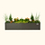 17" Tall 42" x 83" Modern Metal Raised Garden Bed |Vego Garden|Urban Charcoal