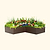 17" Tall 83" x 83" Modern Metal Raised Garden Bed |Vego Garden|Umber Brown