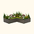 17" Tall 83" x 83" Modern Metal Raised Garden Bed |Vego Garden|Urban Charcoal