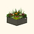 17" Tall 42" x 42" Modern Metal Raised Garden Bed |Vego Garden|Umber Brown