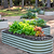 17 tall L-shaped metal garden container - Large Size | Olive Green | Vego Garden raised garden bed