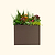 32" Extra Tall Modern 42" x 42" Metal Raised Garden Bed|Vego Garden| UmberBrown