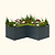 32" Extra Tall Modern 83" x 83" L Shape Metal Raised Garden Bed - 1st Box
