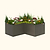 32" Tall Modern 83" x 83" L Shape Metal Raised Garden Bed 