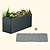 32" Extra Tall Modern 27" x 83" Metal Raised Garden Bed - With Intermediate Floor