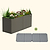 32" Extra Tall Modern 27" x 83" Metal Raised Garden Bed - With Intermediate Floor