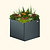 32" Extra Tall Modern 42" x 42" Metal Raised Garden Bed|Vego Garden| UmberBrown