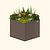 32" Extra Tall Modern 42" x 42" Metal Raised Garden Bed|Vego Garden| UmberBrown