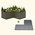 32" Extra Tall Modern 83" x 83" L Shape Metal Raised Garden Bed - Urban Charcoal - With Intermediate Floor