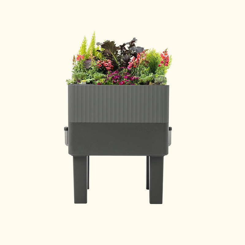 The EZCube Planter 21" x 24" Fog Gray | Vego Garden