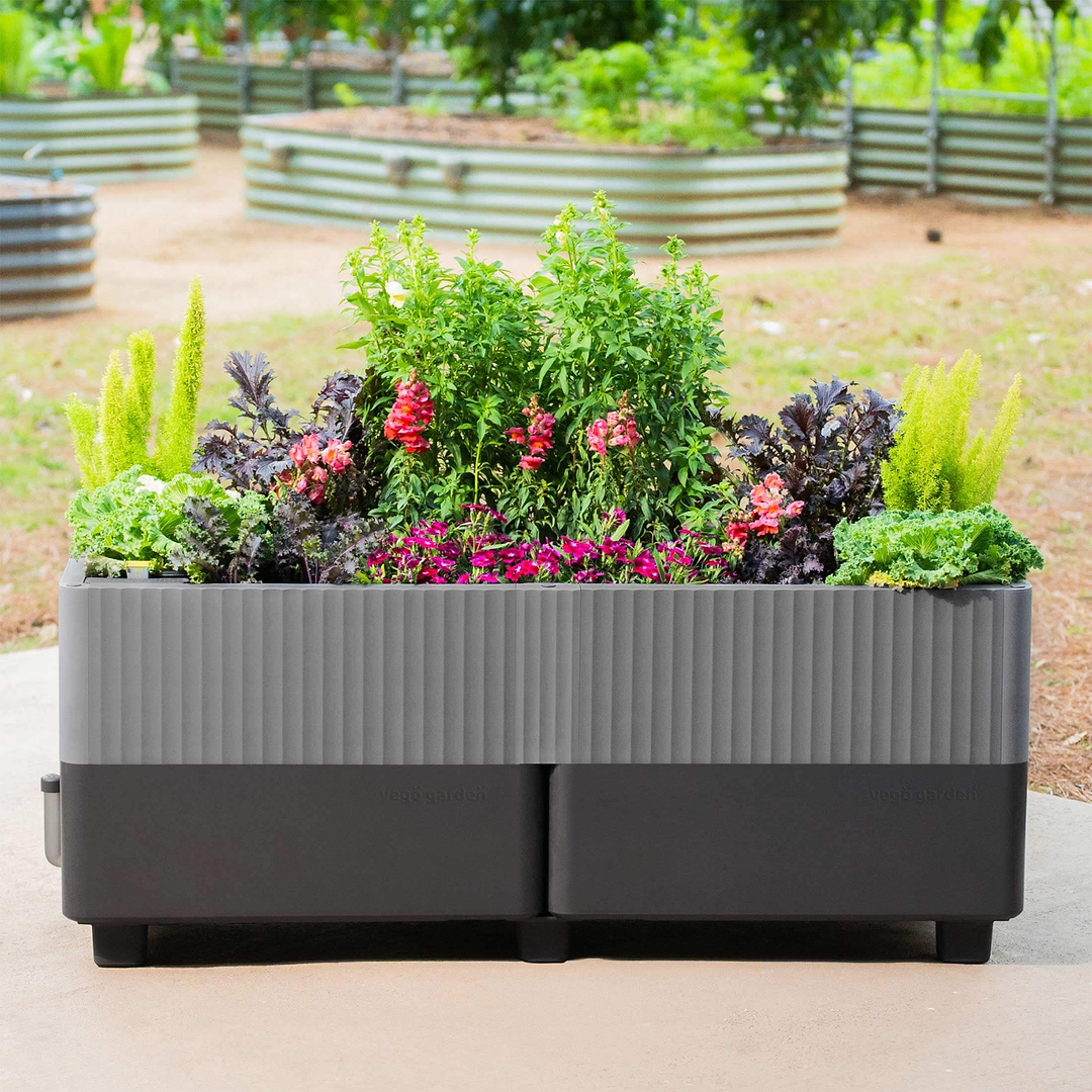 vego garden self watering planter EZCube Self-Watering Planter 21" x 48"