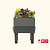 EZCube Self-Watering Planter 21" x 24" Elevated - Fog Gray