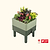 EZCube Self-Watering Planter 21" x 24" Elevated - Sage Green