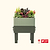 EZCube Self-Watering Planter 21" x 24" Elevated - Sage Green