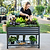 vego garden Elevated Garden Bed 2x4 with Wheels Modern Gray Color