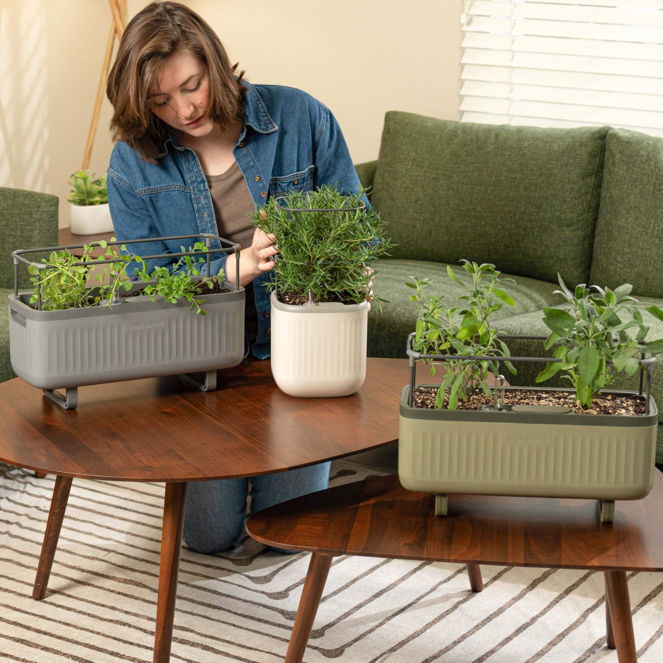 Self-Watering Mini Planter Pot with Trellis ｜ Vego Garden
