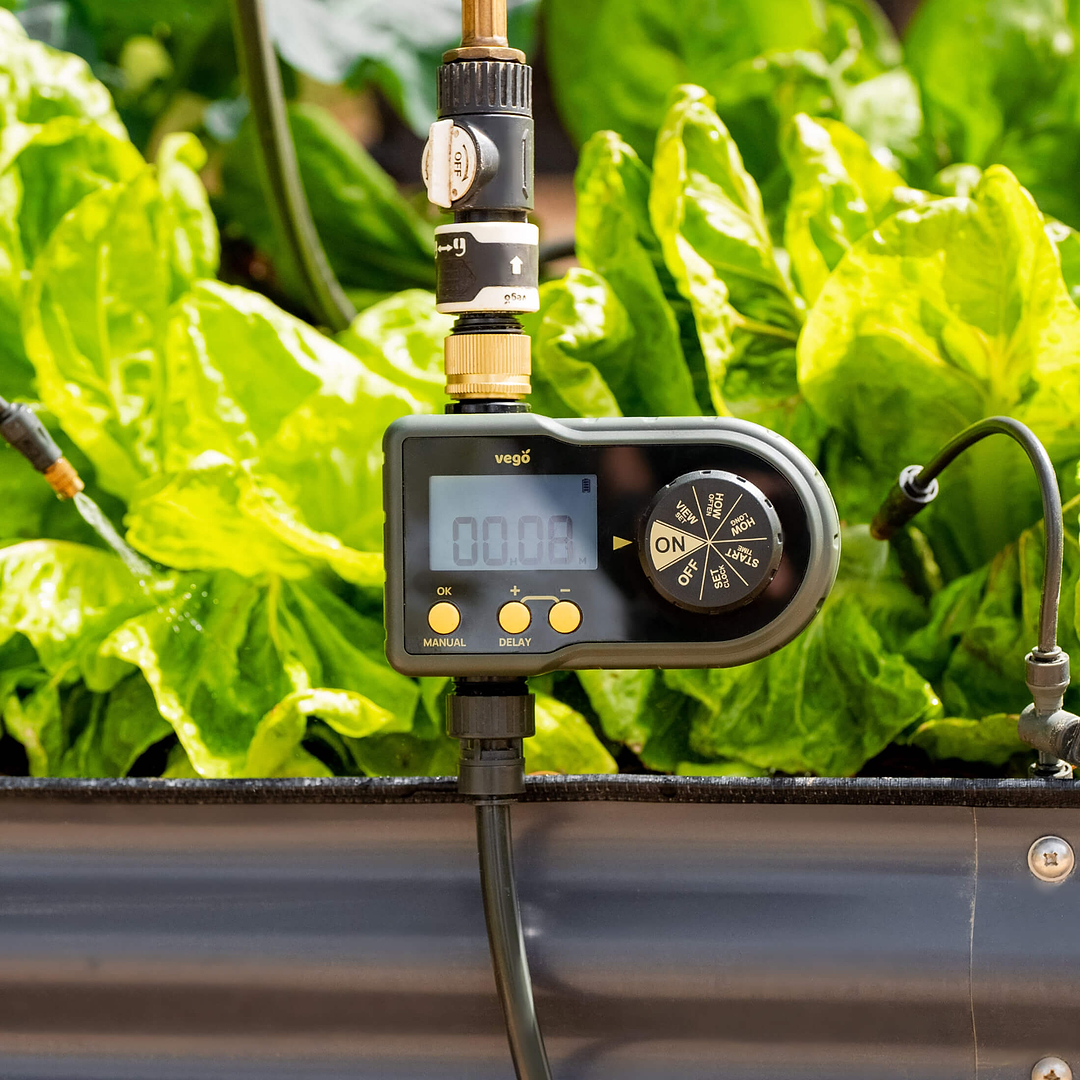 Vego Sprinkler Timer with Brass Inlet Watering Timer For Garden Hose with Rain Delay/Manual Watering/Automatic Irrigati