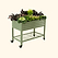 vego garden Elevated Garden Bed 2x4 with Wheels Olive Green Color