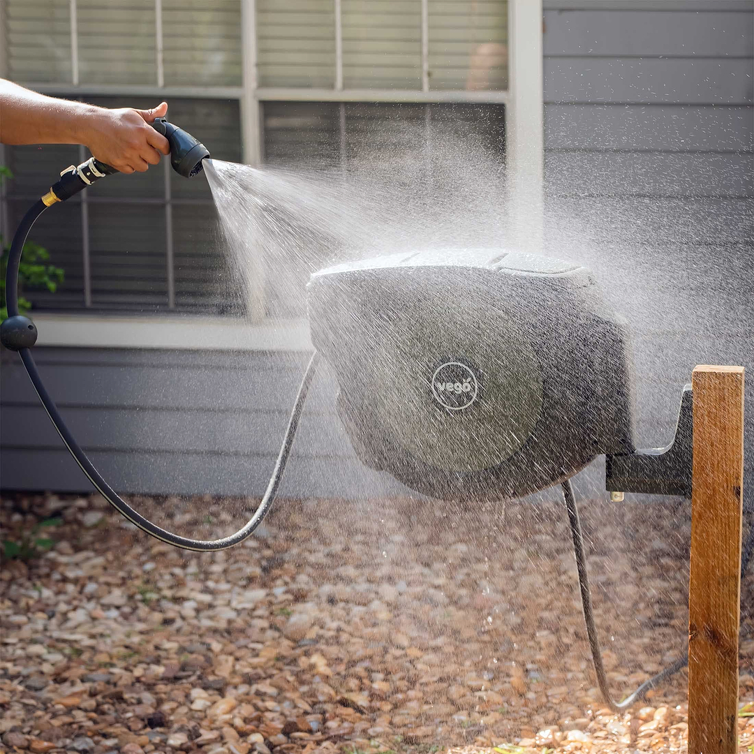 spray nozzle garden Vego Garden 9 Pattern Spray Thumb Hose Nozzle Tidepool Blue