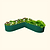 17 tall L-shaped metal garden container - Large Size | British Green | Vego Garden raised garden bed