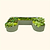17 tall U-shaped metal garden container - Standard Size | Olive Green | Vego Garden raised garden bed