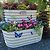 Vego Garden Cascading metal raised garden bed kit standard size pearl white color