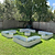 17 tall L | shaped metal garden container | Large Size | Pearl White | Vego Garden raised garden bed