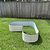 17 tall L-shaped metal garden container - Standard Size | Pearl White | Vego Garden raised garden bed 