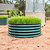 17" Tall 42" Round Modular Metal Raised Garden Bed Kit | Vego Garden | British Green