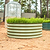 17" Tall 42" Round Modular Metal Raised Garden Bed Kit | Vego Garden | Olive Green