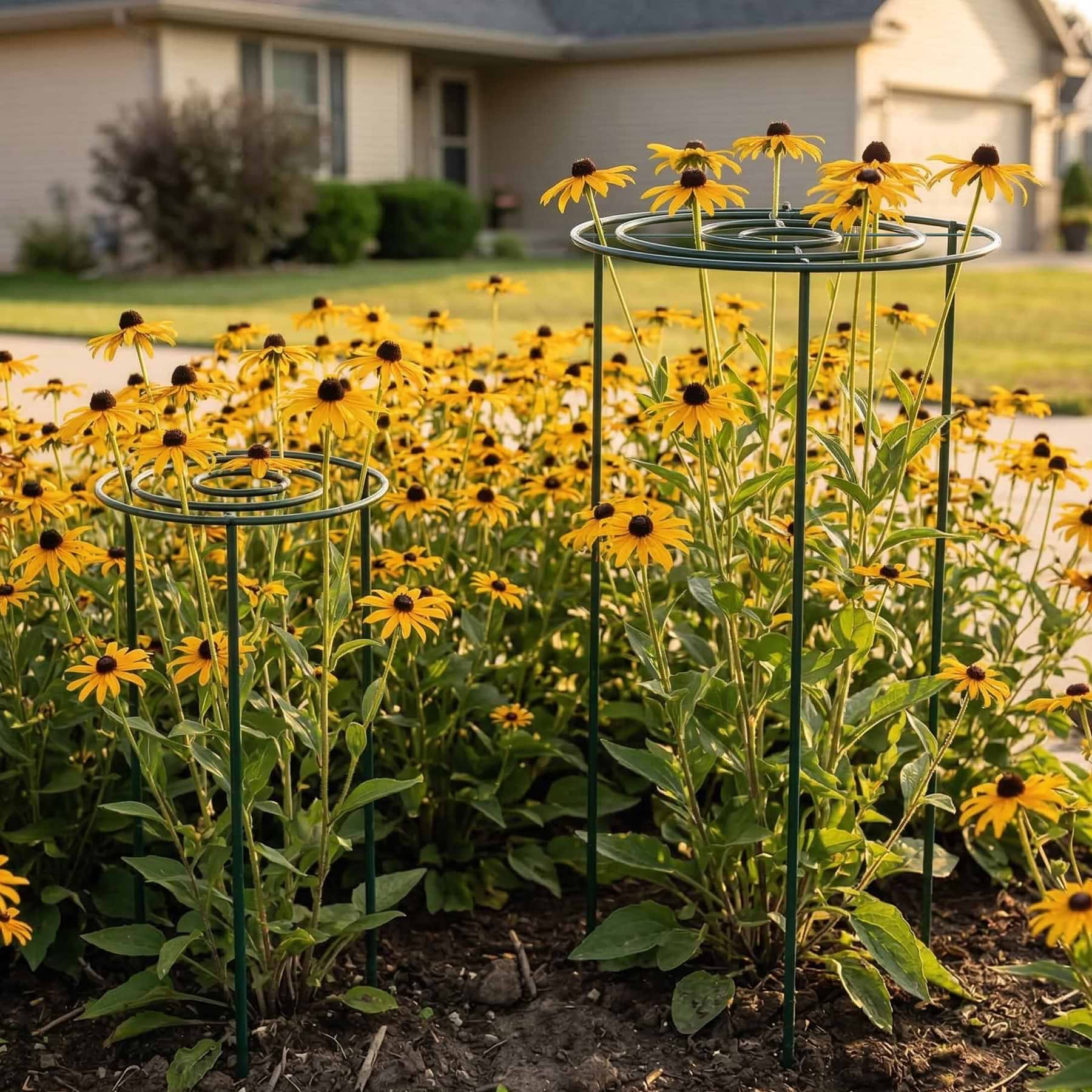 Flower Support Methods Spiral Grow Through Plant Support (3 Pack) | Vego Garden