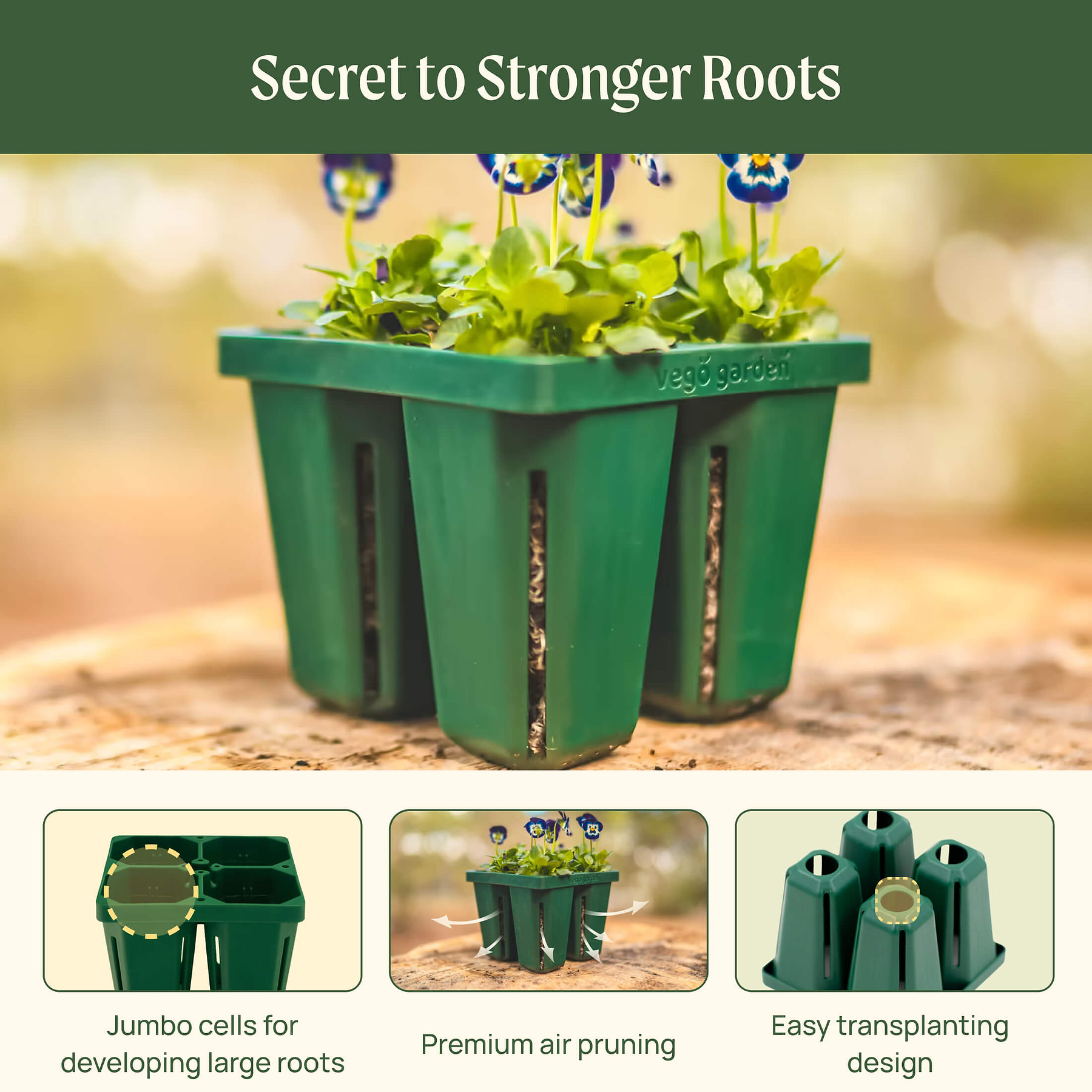 Jumbo 1020 Seed Starting Trays | Deep Cells for Strong Roots