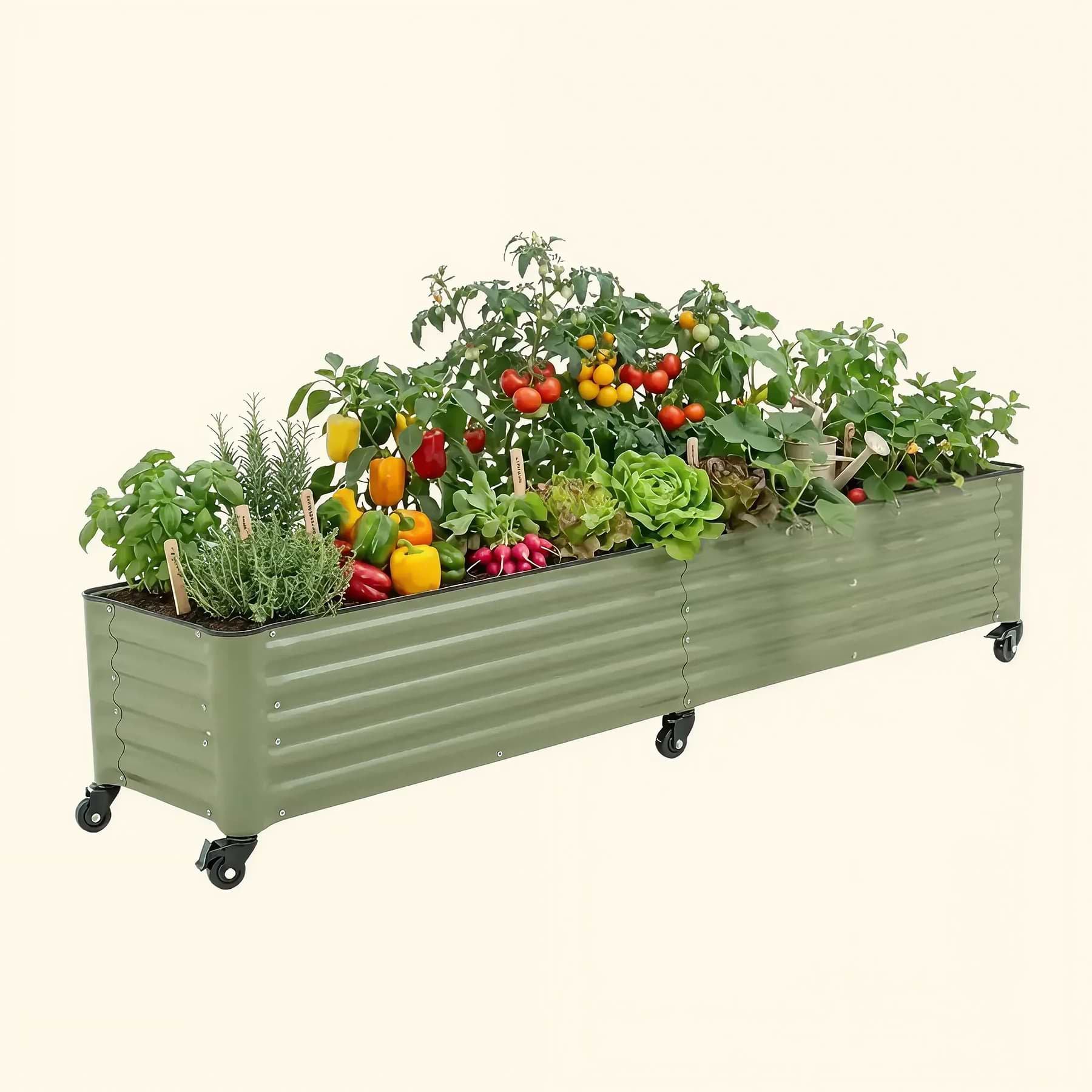80 x 40 x 19 in. Galvanized Metal Planter Box