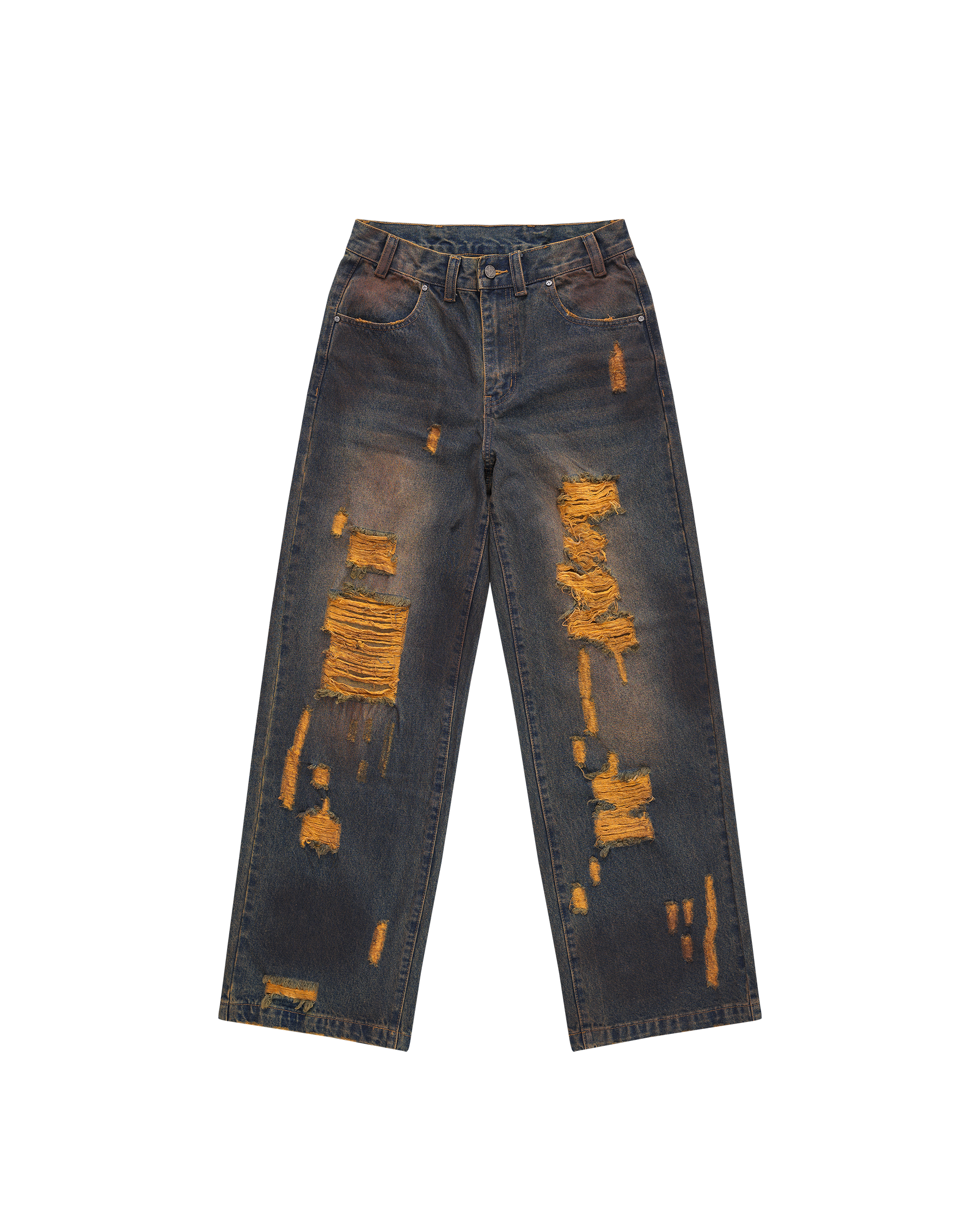 Burnout Brown Jeans