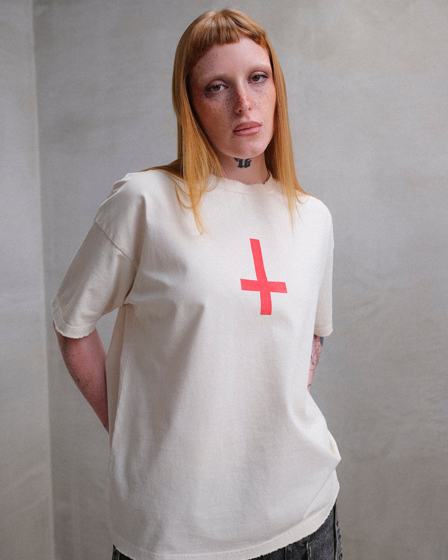 Drop Dead Ecru Cross Ecom -- Woman