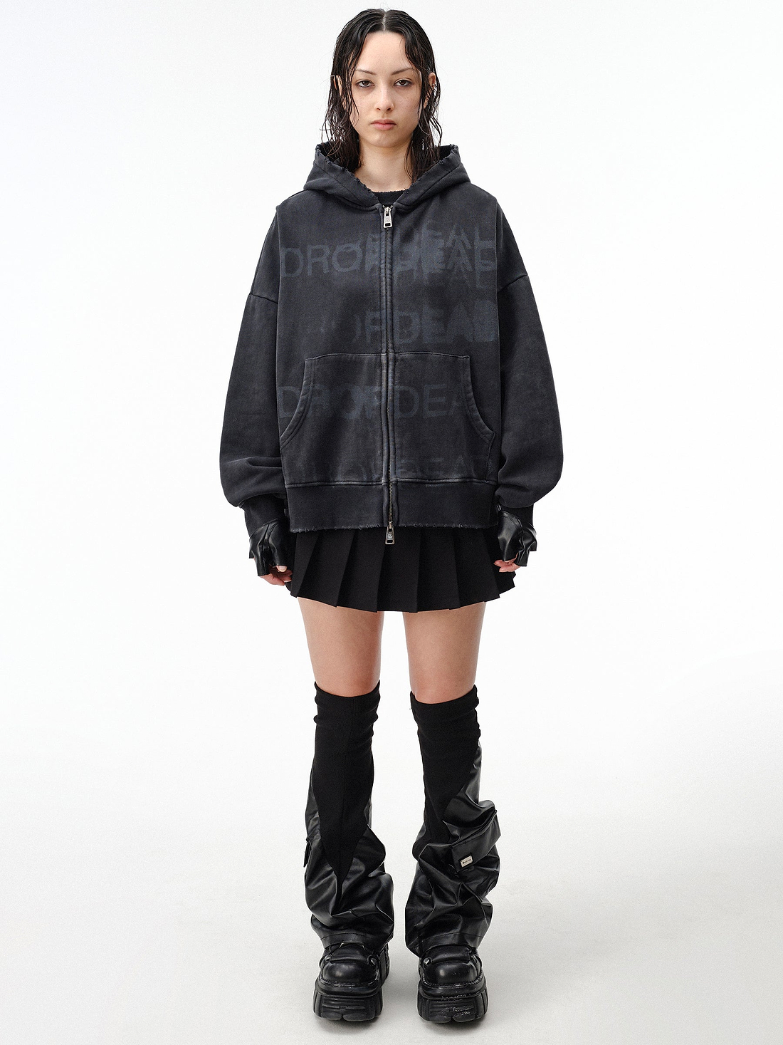 Drop Dead Stacked Hoodie Ecom -- Woman